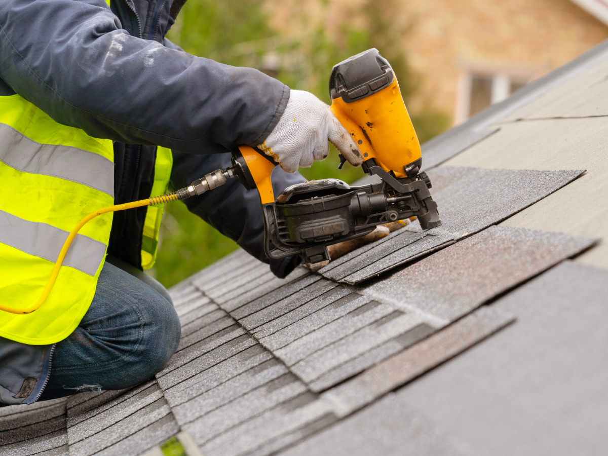 Man Working on Roof